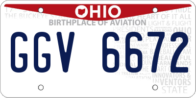 OH license plate GGV6672
