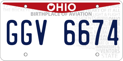 OH license plate GGV6674