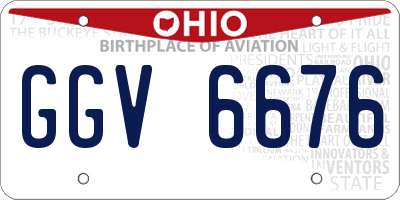 OH license plate GGV6676