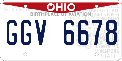 OH license plate GGV6678