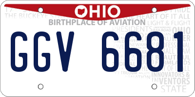OH license plate GGV6681