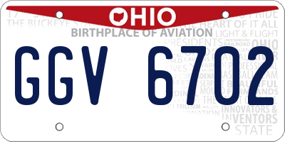 OH license plate GGV6702