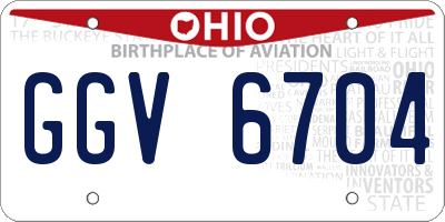 OH license plate GGV6704