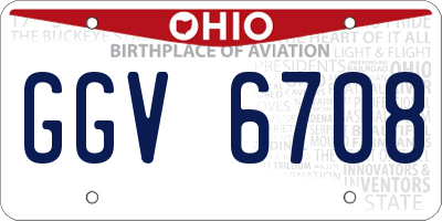 OH license plate GGV6708