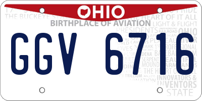 OH license plate GGV6716
