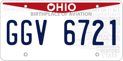 OH license plate GGV6721