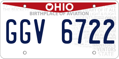 OH license plate GGV6722