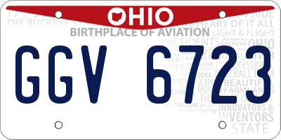OH license plate GGV6723
