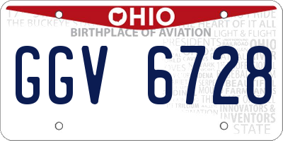 OH license plate GGV6728