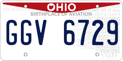 OH license plate GGV6729