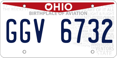 OH license plate GGV6732