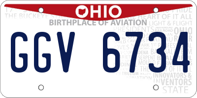 OH license plate GGV6734