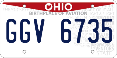 OH license plate GGV6735