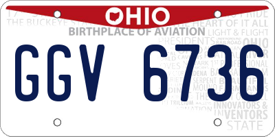OH license plate GGV6736