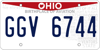 OH license plate GGV6744