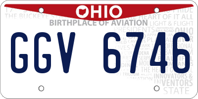 OH license plate GGV6746