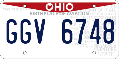 OH license plate GGV6748
