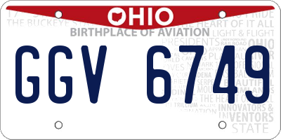OH license plate GGV6749