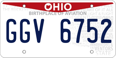 OH license plate GGV6752
