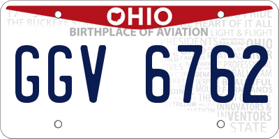 OH license plate GGV6762