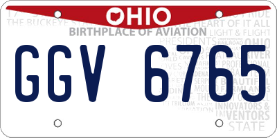 OH license plate GGV6765