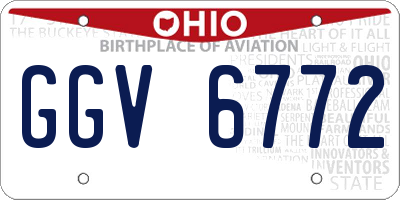 OH license plate GGV6772