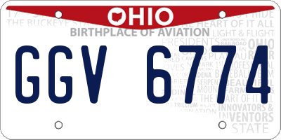 OH license plate GGV6774