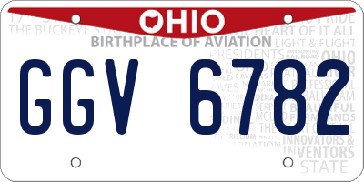 OH license plate GGV6782