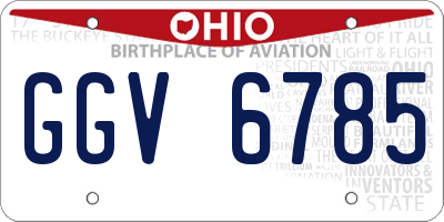 OH license plate GGV6785
