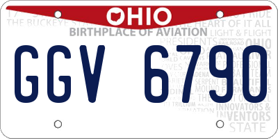 OH license plate GGV6790