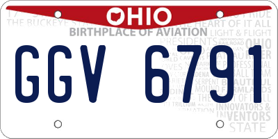 OH license plate GGV6791