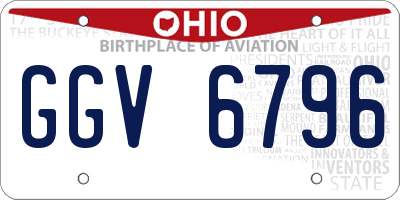 OH license plate GGV6796