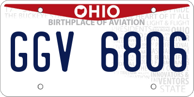 OH license plate GGV6806