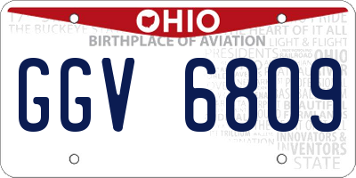 OH license plate GGV6809