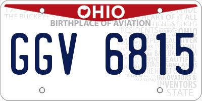 OH license plate GGV6815