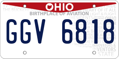 OH license plate GGV6818