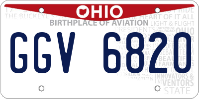 OH license plate GGV6820