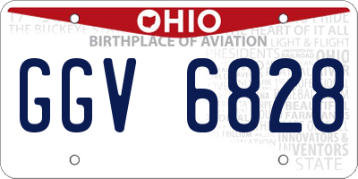 OH license plate GGV6828