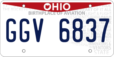 OH license plate GGV6837