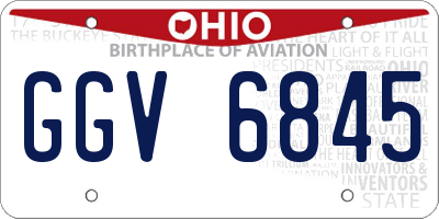 OH license plate GGV6845