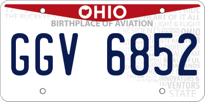 OH license plate GGV6852