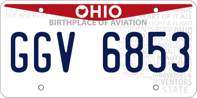 OH license plate GGV6853