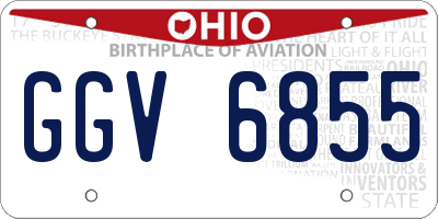 OH license plate GGV6855