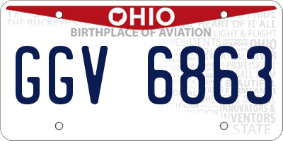 OH license plate GGV6863