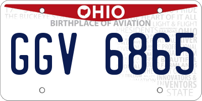 OH license plate GGV6865