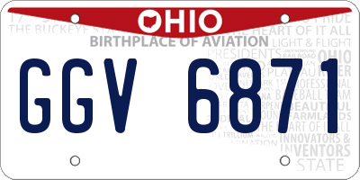OH license plate GGV6871