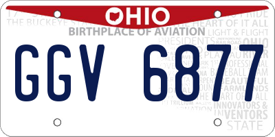 OH license plate GGV6877