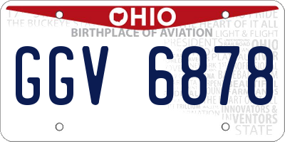 OH license plate GGV6878