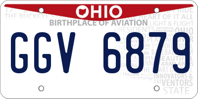 OH license plate GGV6879
