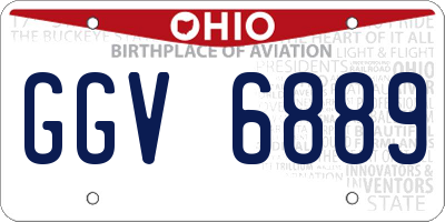 OH license plate GGV6889